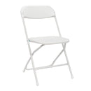 GAOMON 5pcs Folding Chair Plastic Portable Stackable Patio Stool White