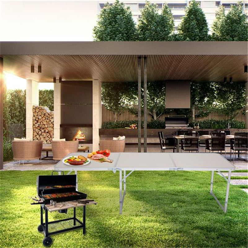 GAOMON Folding Table for Home Picnics Camping Trips Buffets Barbecues White