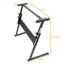 GAOMON Z-Shaped Adjustable Electric Piano Rack Stand Portable Foldable Music Holder