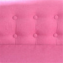 GAOMON Children Sofa for 2 Kids with Detachable Cushion for Living Room Rose Red