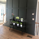 GAOMON 2 Tier Console Table Household Desk Furniture Black