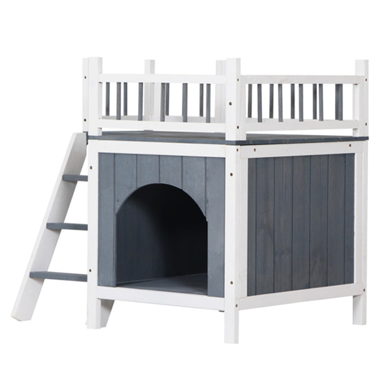 GAOMON 730*530*660cm Pet House Cat Dog Kennel With Open Door Top Fence