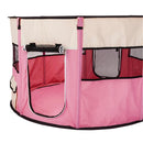 GAOMON 40inch Folding Pet Game Fence Tent Portable Round Dog House Cat Nest Bed Pink