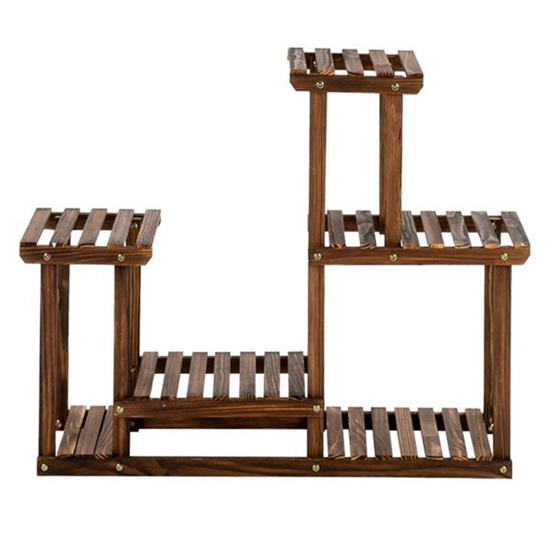 GAOMON 4 Tier 7 Potted Pine Plant Stand Flower Rack Garden Shelves