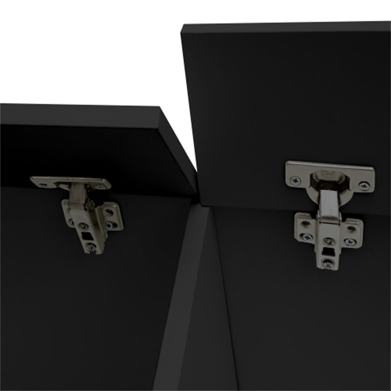 GAOMON TV Stand with Colorful Light Strip Wall-mounted TV Cabinet Black