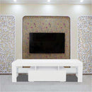 GAOMON LED Cabinet TV White Particle Board TV Stand w/Single Drawer White