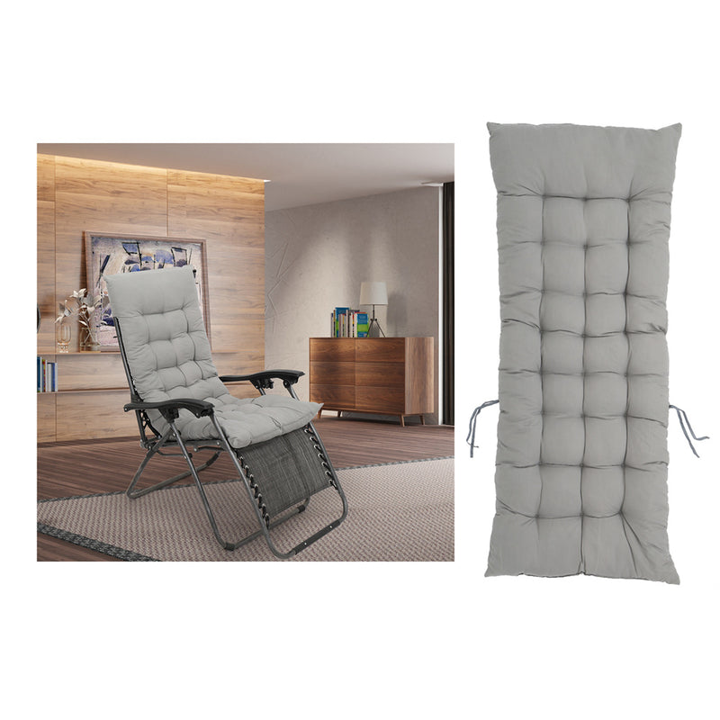 GAOMON Folding Chair Cushion Portable Comfortable 124x48x8cm Grey