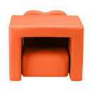 GAOMON Children Sofa 49*32*39cm Rectangular 2-in-1 Sofa and Table Orange