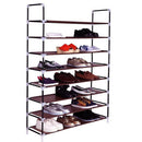 GAOMON 8 Layers Shoe Rack 100cm Brown