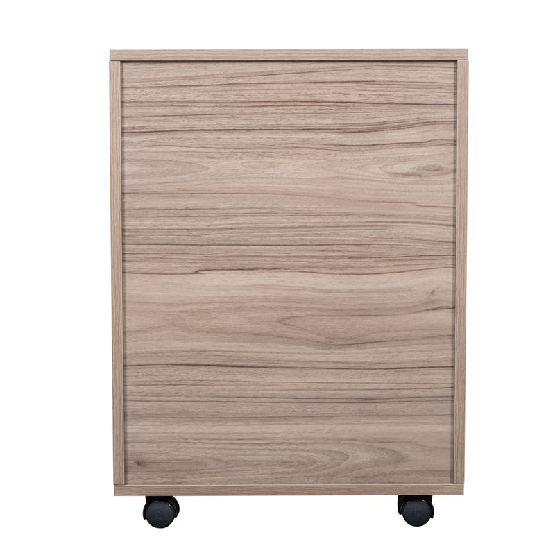 GAOMON Wooden File Cabinet Five Drawers with 360 Degree Removable Wheels Coffee