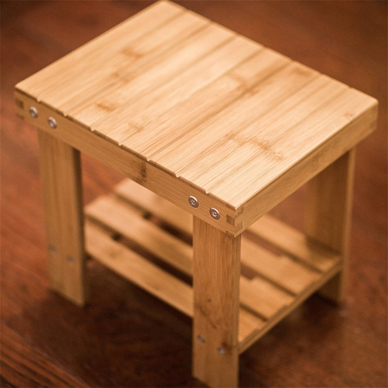 GAOMON Children Stool Step Stool for Kids Household Seat Wood Color