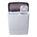 ZOKOP Washing Machine 14.3lbs Capacity Twin Tub Semi-Automatic Laundry Washer Grey