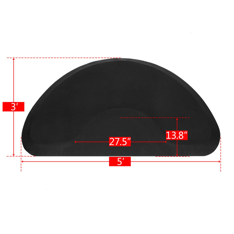 GAOMON 2pcs Salon Anti Fatigue Mat for Barber Stations Floor Mat Non Slip Black