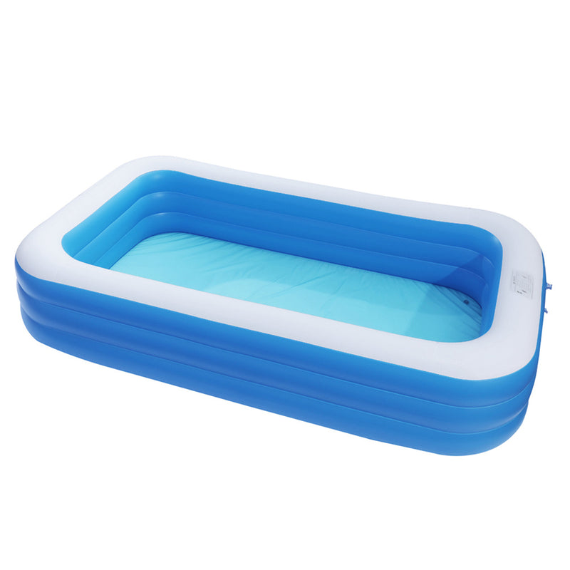GAOMON 120x72x22inch Inflatable Swimming Pool Wall Cuboid Stored for Backyard Garden Blue
