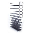 GAOMON Shoe Rack Organizer Storage Shoe Shelves 10-tier Stand Black