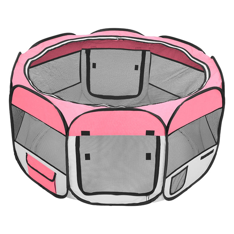 GAOMON Pet Playpen 36 Inch Portable Foldable Fence Pink