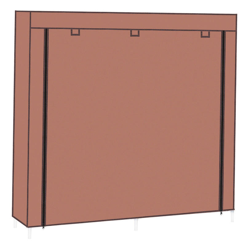 GAOMON 7 Layers 14 Grids Shoe Rack Portable Shoe Cabinet Brown