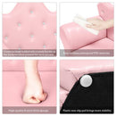 GAOMON Children Sofa Solid Wood Composite Board Crown-Shape Single Sofa Pink
