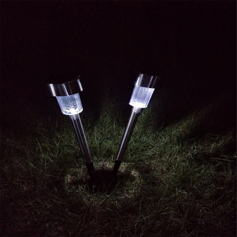 GAOMON 24pcs/set Garden Lawn Light Small Tube Lamp Solar White