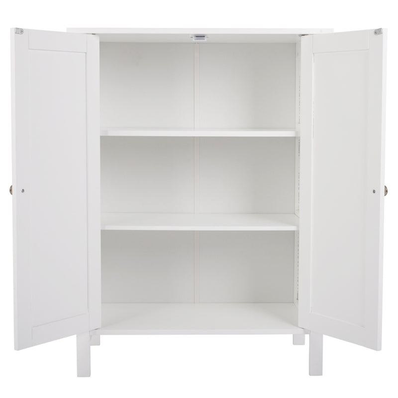 GAOMON Mdf Bathroom Cabinet Waterproof Double Doors 3 Ties Cabinet