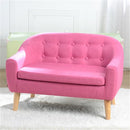 GAOMON Children Sofa for 2 Kids with Detachable Cushion for Living Room Rose Red