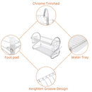 GAOMON 2 Tier Metal Dish Drainers S-Shaped Bowls Dishes Chopsticks Spoons Collection Shelf Racks