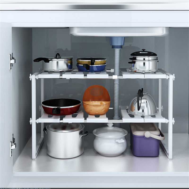 GAOMON Storage Holder Multi-functional Kitchen Sink Rack White