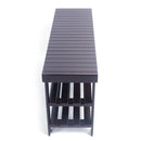 GAOMON 3 Tiers Bamboo Stool Shoe Rack Household Shoe Organizer 90cm Brown