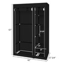 GAOMON Portable Closet Storage Organizer Clothes Wardrobe 5-layers 6-compartments Black