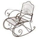 GAOMON Iron Wire Single Rocking Chair with Backrest Simple Classic Lightweight Chair