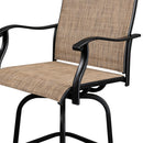 GAOMON 2PCS Swivel Bar Chair Adjustable Long Service Life Patio Swivel Bar Stool