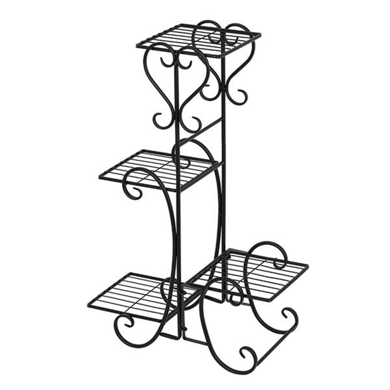 GAOMON 4-Tier Metal Shelves Flower Pot Plant Stand Display for Garden