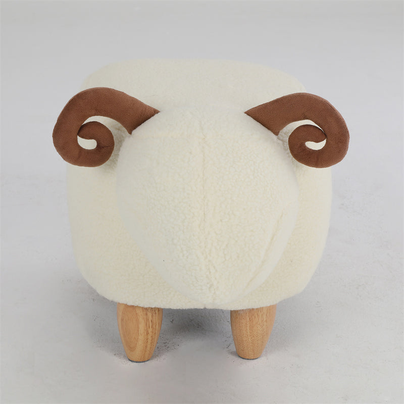 GAOMON Kids Decorative Animal Storage Stool Home Cartoon Chair White