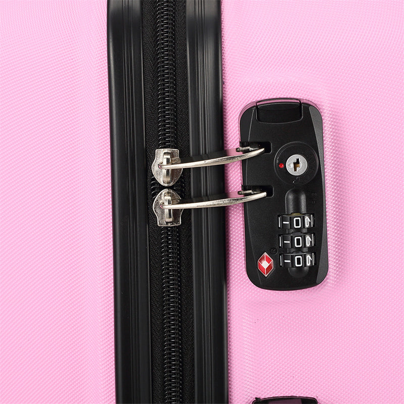 GAOMON 3pcs 3-in-1 Large Capacity Traveling Storage Suitcase Pink