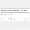 ZOKOP 13-in-1 Electric Pressure Cooker Pot Multi-Functional Push-button