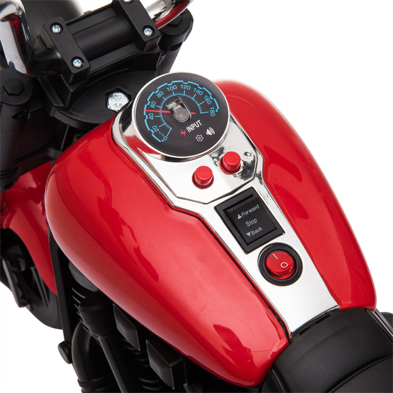 GAOMON Children Electric Motorcycle Single Drive Motorcycle Toy with Auxiliary Wheel LED Headlights