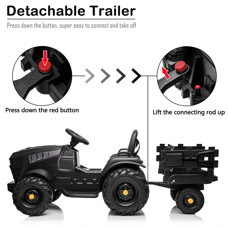 GAOMON LEADZM Agricultural  Vehicle  Toys with Rear Bucket Black