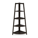 GAOMON 5 Tier Corner Shelf Stand Wood Display Storage Home Furniture Rack Black