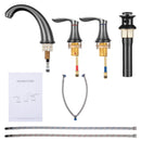 GAOMON Bathroom Sink Faucet Faucet for Bathroom Sink Widespread Matte Black Bathroom Faucet