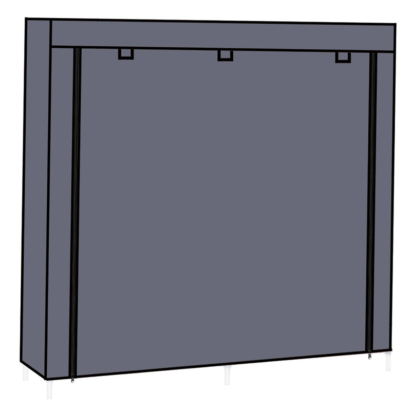 GAOMON 7 Layers 14 Grids Shoe Cabinet Storage Rack 110*28*115cm GREY