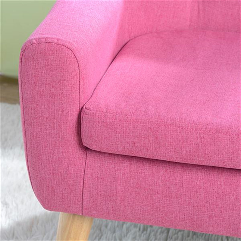 GAOMON Children Sofa with Detachable Cushion Household Living Room Rose Red