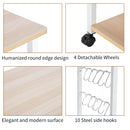 GAOMON 3 Layer Movable Microwave Oven Rack 60*40*73cm White