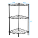 GAOMON 3 Tier Corner Shelf Rustic Display Storage Shelves Black