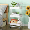 GAOMON 3 Layers Storage Cart for Kitchen Bedroom Milk White