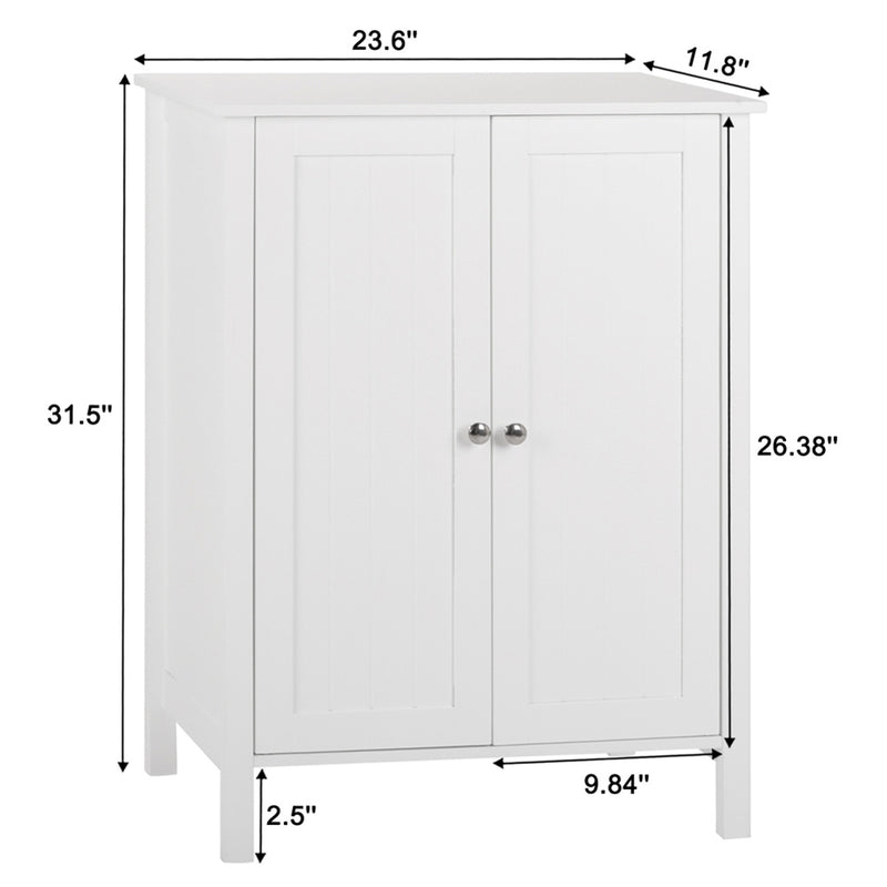 GAOMON Mdf Bathroom Cabinet Waterproof Double Doors 3 Ties Cabinet