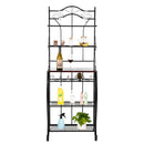 GAOMON 5-tier Metal Kitchen Rack Storage Holder Organizer Black