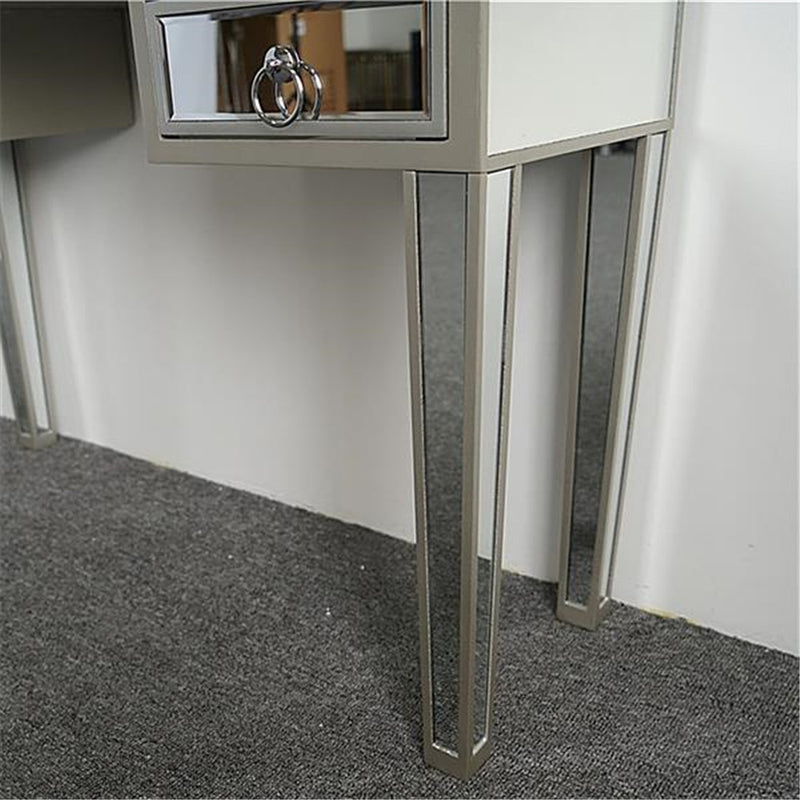 GAOMON Mirrored Desk Vanity Table With 5 Drawers For Home Bedroom Storage