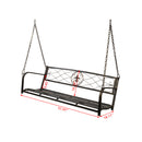 GAOMON Flat Iron Tube Double Swing Chair with Back Thin Line