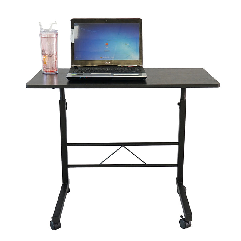 AMYOVE Computer Table Desktop Pipe Rack Standing Desk Adjustable Height Movable Black