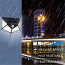 GAOMON 100led Solar Wall Lights Waterproof Motion Sensor Light Black